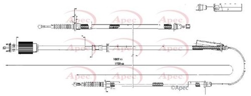 Apec rear brake - apec, cable