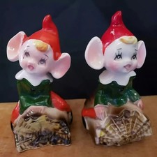 Vintage MCM Christmas Kissing