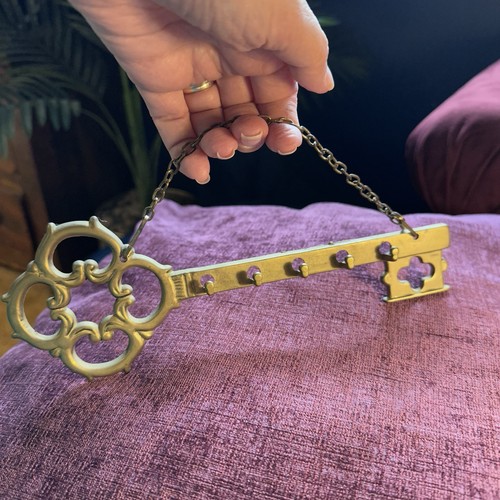 Vintage brass skeleton key - vintage,