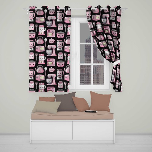 Blackout eyelet curtains cute - blackout,
