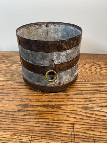 Antique metal bound industrial - antique,