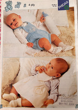 Phildar  4ply Baby Knitting Pattern for girls and boys in sizes 46-48cm  18-19in