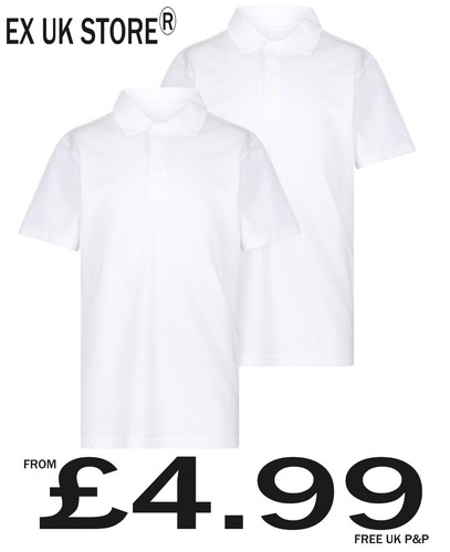 Boys pack white polo school - pack,
