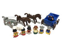 VINTAGE UNIMAX TOYS COWBOYS & INDIANS / HORSES FIGURES PLAYSET