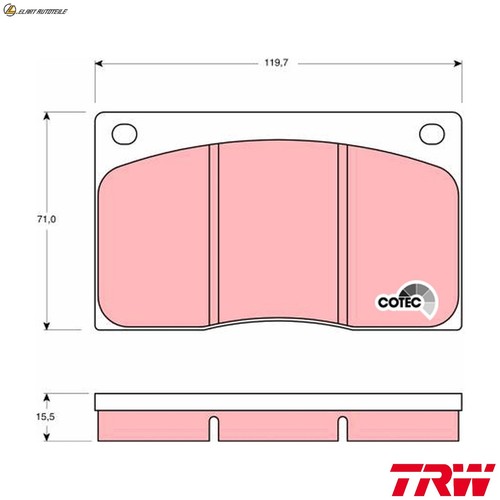 Brake pad set disc - brake,