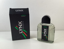 Vintage Lynx Africa Aftershave 100ml Rare Splash On Retired Bottle 90’s Boxed