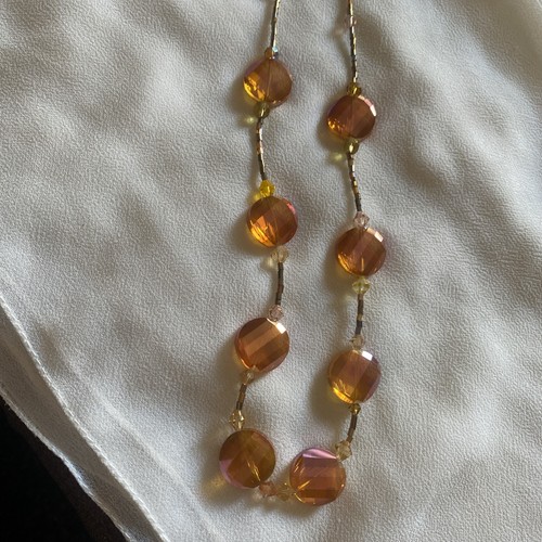 Handmade glass necklace - glass, in