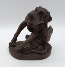 Vintage J. Spouse Dark Brown/Bronze Colour Resin Great Dane Ornament, Heredities