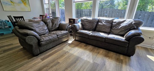 Seater leather sofa - seater,