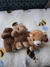 Bundle Of 3 Mini Teddy Bears By Keel With Tags