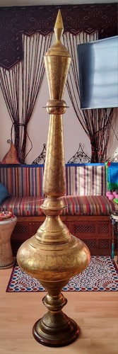 Floor standing lamp dome - standing, brass