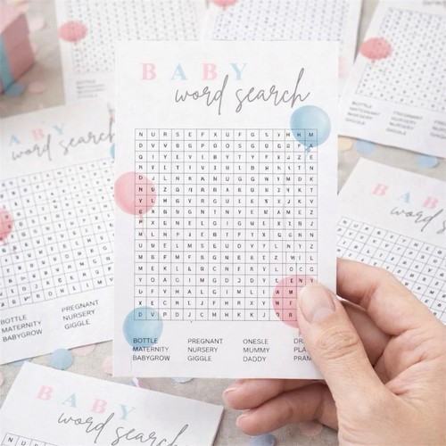 Baby shower word - baby, game