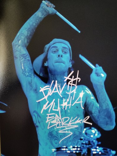 Travis barker blink 182 signed - barker,