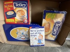 Vintage Tetley Tea Folk Tin