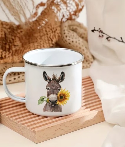 Enamel cup vintage - enamel,