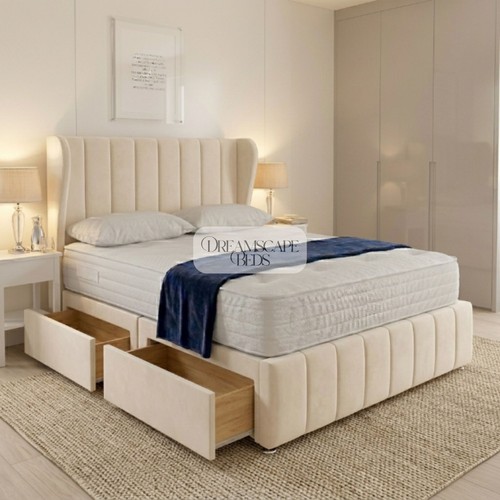 Wingpanel divan bed set with - wingpanel,
