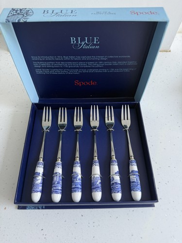 Spode blue italian set 6 - italian,