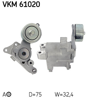 Tensioner pulley ribbed - tensioner, pulley,