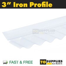 3" Clear PVC Wall Flashing For Corrugated Roofing Sheets Iron Profile 76/18mm