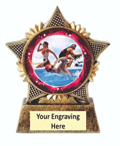 Triathlon trophy star - triathlon,