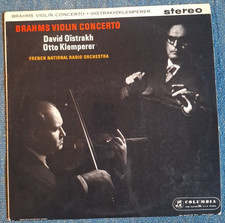 COLUMBIA SAX 2411 B/S ED1 BRAHMS VIOLIN CONCERTO DAVID OISTRAKH/KLEMPERER LP NM