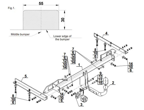 Swan neck tow bar for - tow,