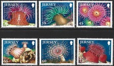 2010 Jersey Sg 1525/1530 Marine Life (8th series) Sea Anemones MNH