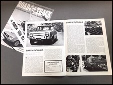 Simca 1000 Road Test Vintage
