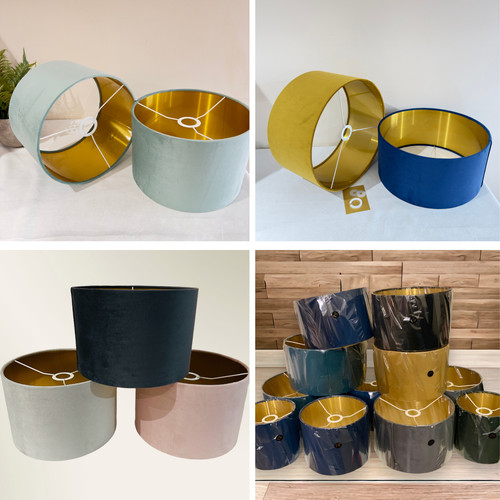 New velvet lampshade - velvet,