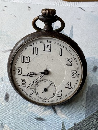 Antique swiss gonmetal pocket - antique,