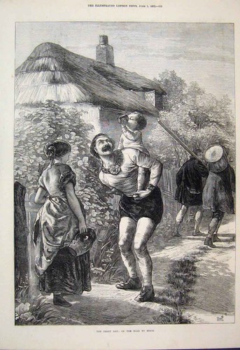 Original old antique - original, print