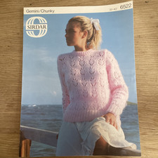 Sirdar Gemini/Chunky Lady’s Sweater Jumper Knitting Pattern 32”-40”