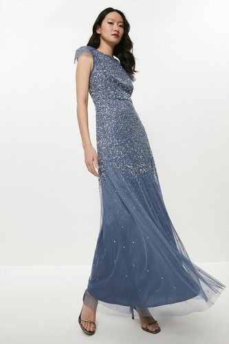 Coast sheer dusky blue tulle - coast,