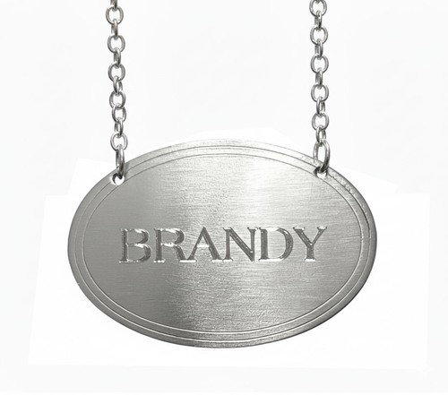 Engraved oval pewter - engraved,,