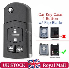 4 Buttons Flip Key Fob Case for Mazda RX8 6 2009 2010 2011 2012 2013 2014 2015