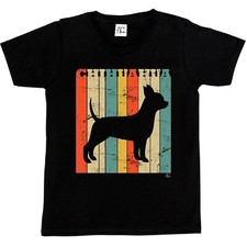 1Tee Kids Girls Chihuahua Dog Breed - Colourful Retro T-Shirt