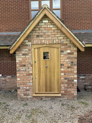 Solid oak entrance door - oak,