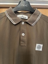 Large Khaki Stone Island Polo