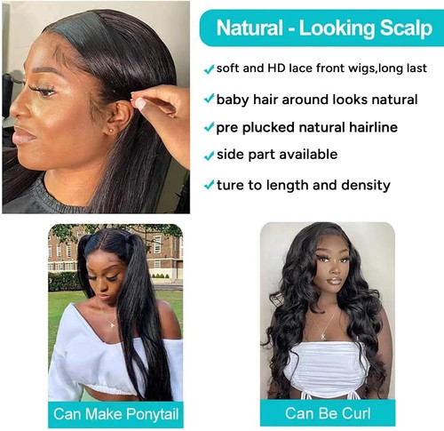 Invisible lace front wigs - front,