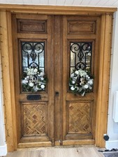 Antique Solid Oak Front Door