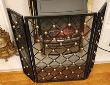 Fireplace Screen Guard Jean Royere Style / Fireplace Screen Cover 3-Panel,