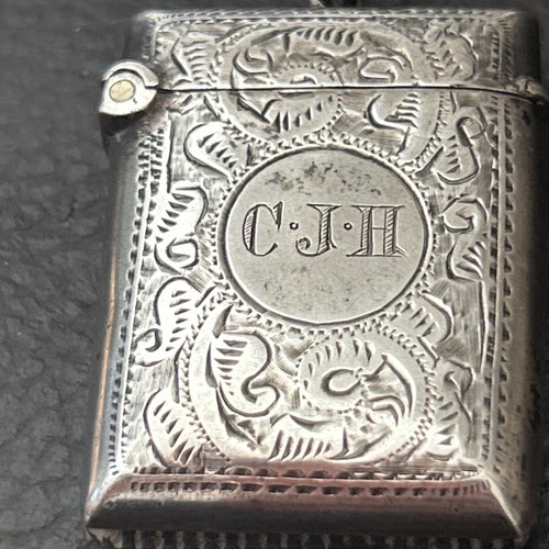 Edwardian vesta case sterling - case,