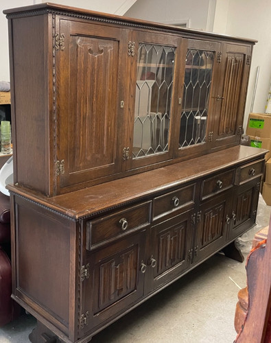 Vintage dark oak dresser - vintage,