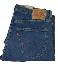 LEVIS Original 505 Men's Jeans Riveted Regular Straight Fit Dark Stonewash Denim