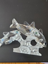 Retired Swarovski Crystal school of 3 fish "SOUTH SEA"  171709 boxed