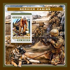Service Dogs Stamps Niger 2016 MNH War Search & Rescue Dog 1v S/S