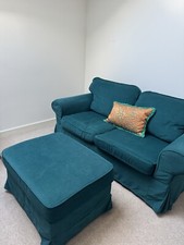 Give Away (valid until 20th Oct) IKEA EKTORP 2-Seat Sofa + Footstool With Covers