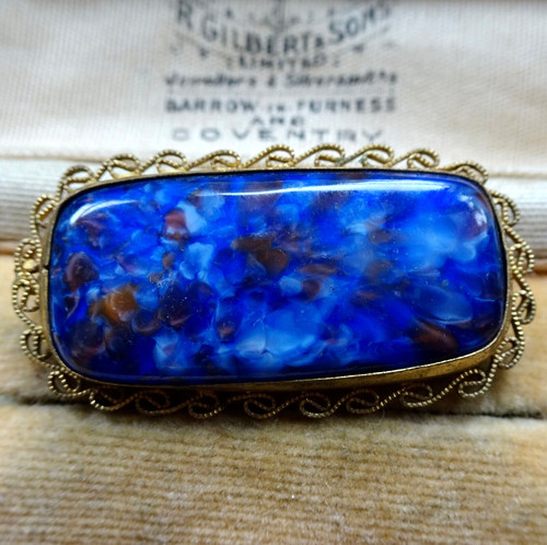 Antique edwardian swirled - edwardian, blue