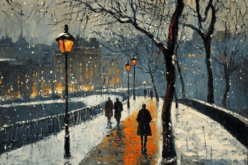 Lowry style canvas picture - s,