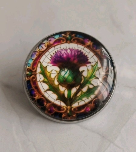 Round silver tone scottish - silver,
